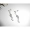 Mother of pearl earrings with wing on 925 silver studs