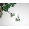 Original aniseed flower earrings with green crystal beads