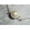 925 silver bracelet with ecru cultured pearl