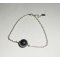 925 silver bracelet with hematite pearl on silver chain