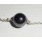 925 silver bracelet with hematite pearl on silver chain