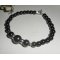 Bracelet with hematite stones and silver 925