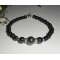 Bracelet with hematite stones and silver 925