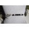 Original wing bracelet with small black crystal beads on 925 silver chain