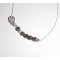 Original brown crystal wing and beads bracelet on 925 silver chain