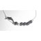 Original dolphin and hematite beads bracelet on 925 silver chain