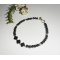 Original bracelet flowers and small stones in hematite with silver tubes 925