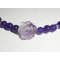 Pearls and rose bracelet in amethyst on silver clasp