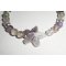 Amethyst and fluorite stones star bracelet on 925 silver