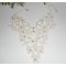 Necklace of Ceremony lace with arabesque pattern and flowers with Swarovski crystal