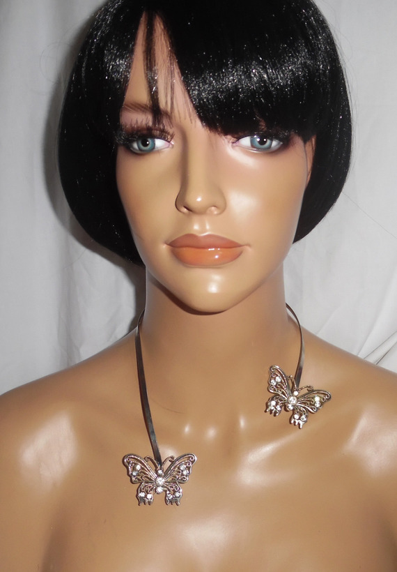 Original Swarovski crystal butterfly necklace