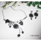 Original necklace set with horse and hematite stones