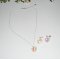 Set White heart pendant AB with Swarovski crystal on 925 silver chain