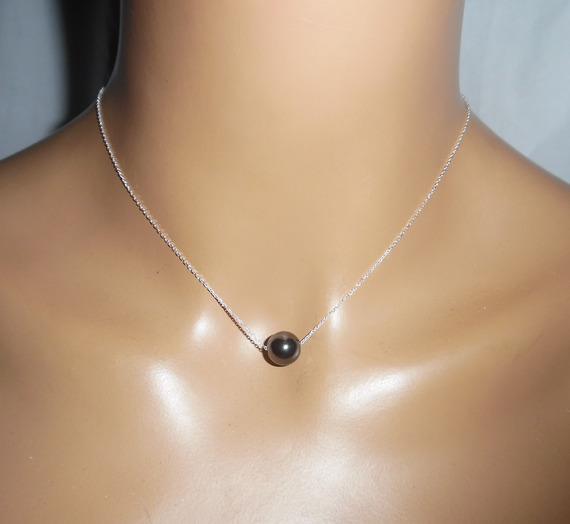 Hematite stone pendant on 925 silver chain