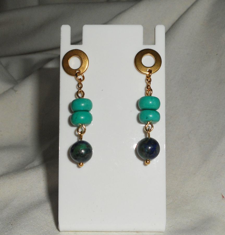 Lapis Lazzuli and Turquoise Earrings 