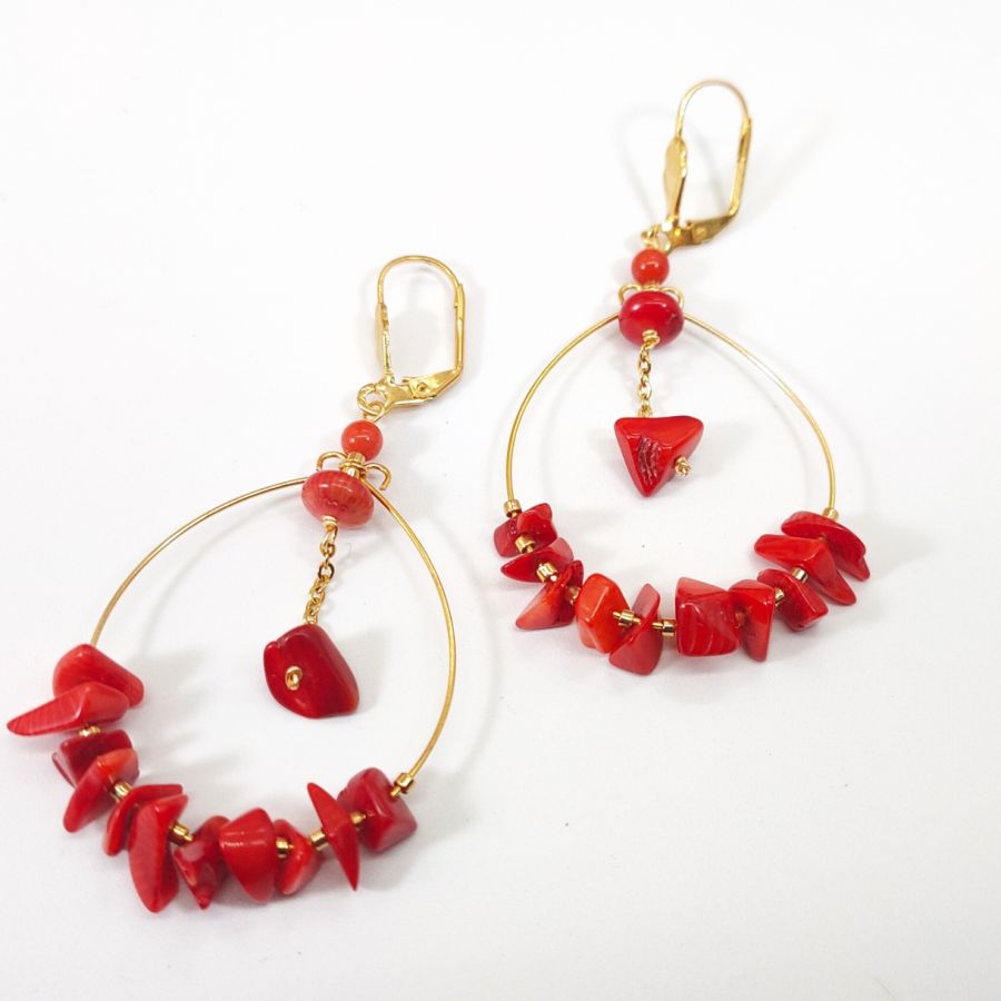 Red gorgon earrings 