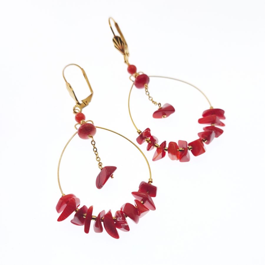 Red gorgon earrings 