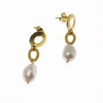 Baroque cultured pearl earrings