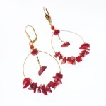 Red gorgon earrings 