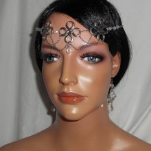 Bohemian crystal tiara with Celtic motifs 2 in 1