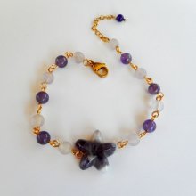 Amethyst bracelet with star